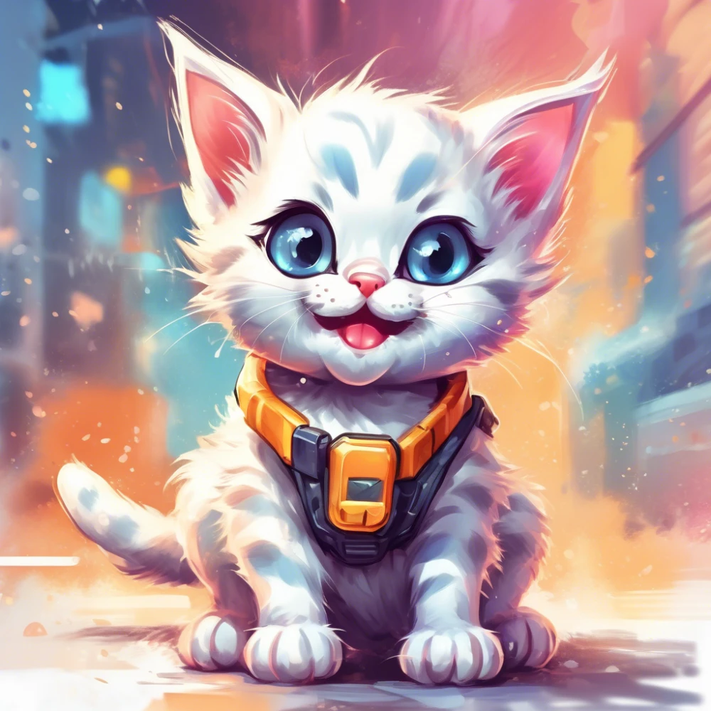 cute happy kitten