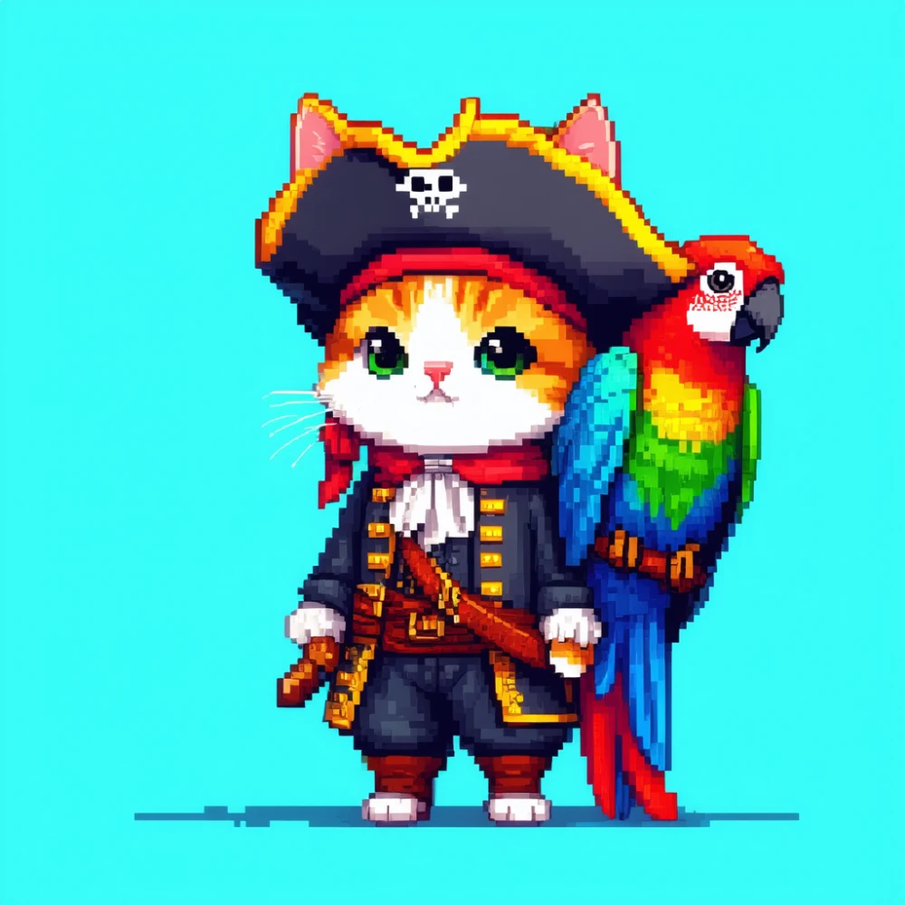 Monad Cat – Pirate Parrot