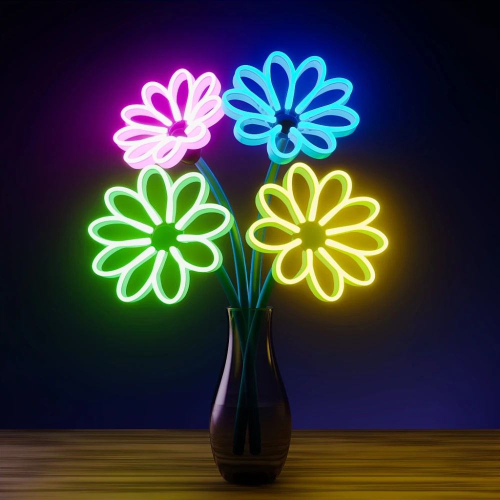 Neon flowers