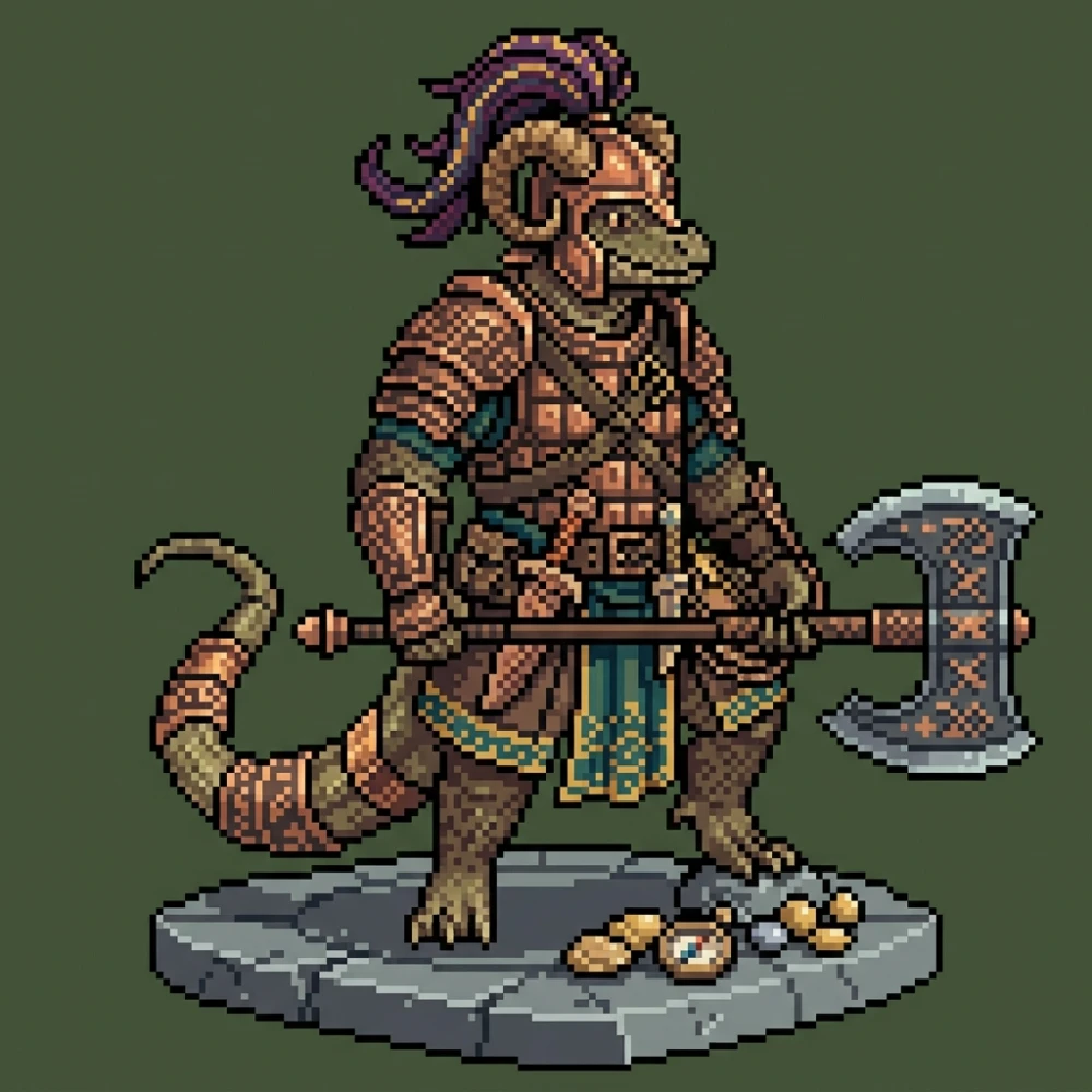 Komodo Berserker: Guardian of the Mossy Realm