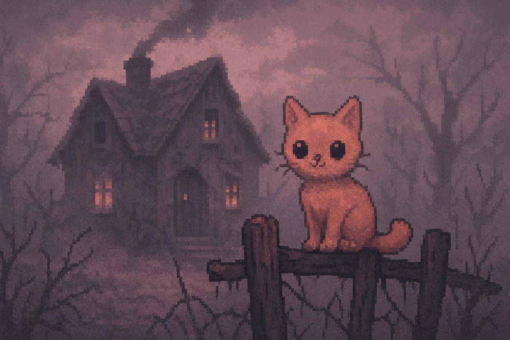 Eerie Pastel Cat