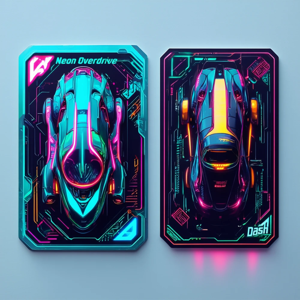 Cyber Run Engraved Card