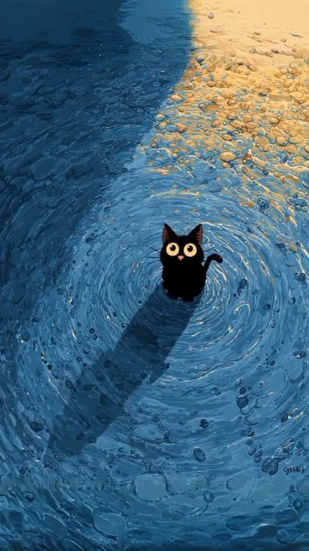 Cat floating in Sunshine Dreams