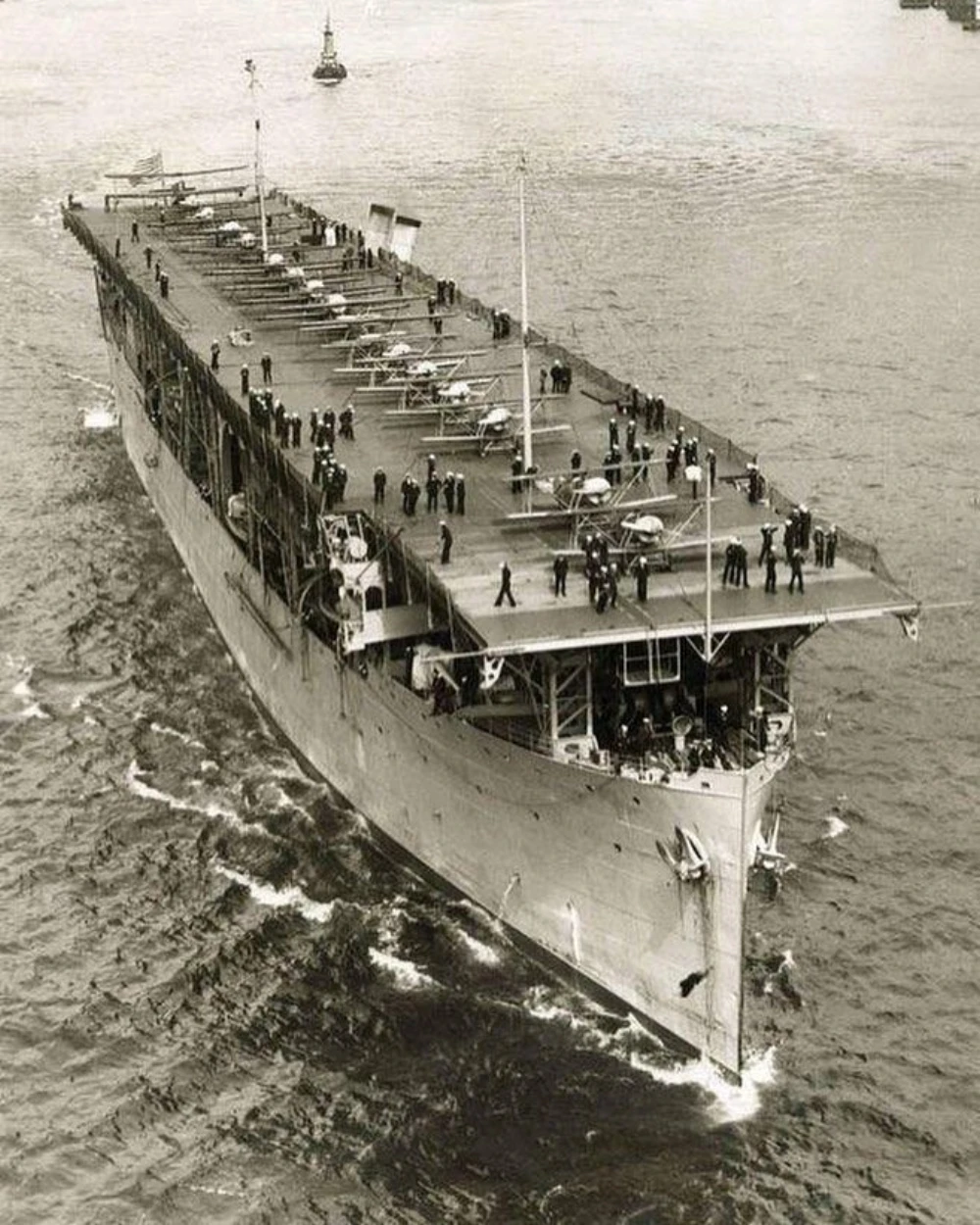 NAVY USS LANGLEY 1928 FIRST AIRCRAFT