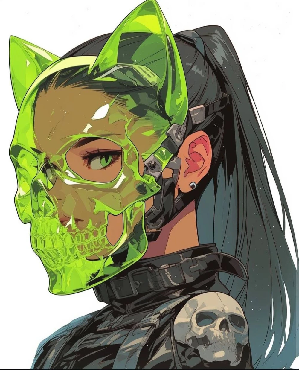 Scull Cat Girl