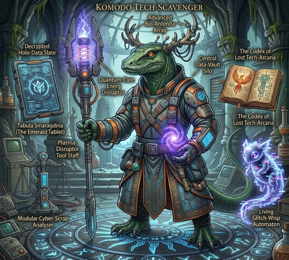 Neon Warden: Guardian of the Arcane Circuits