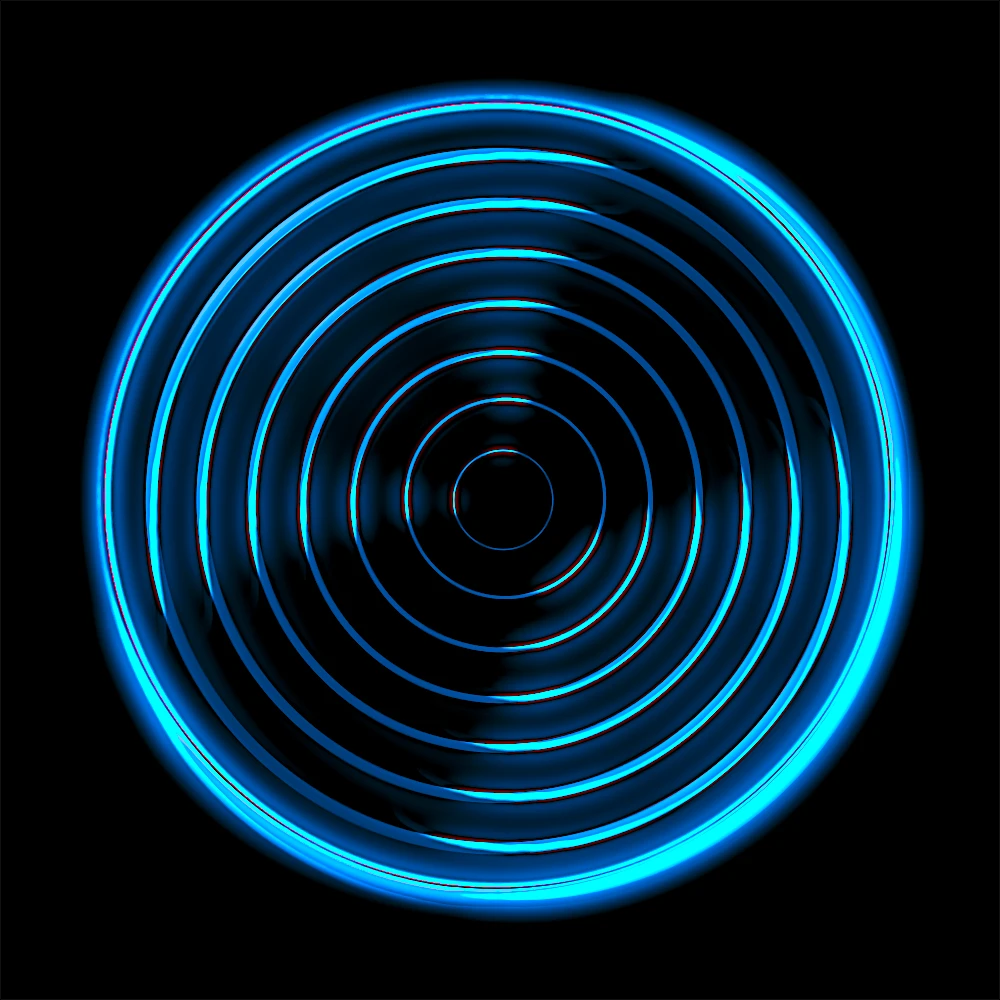 BLUE CONCENTRIC CIRCLES - by Illume