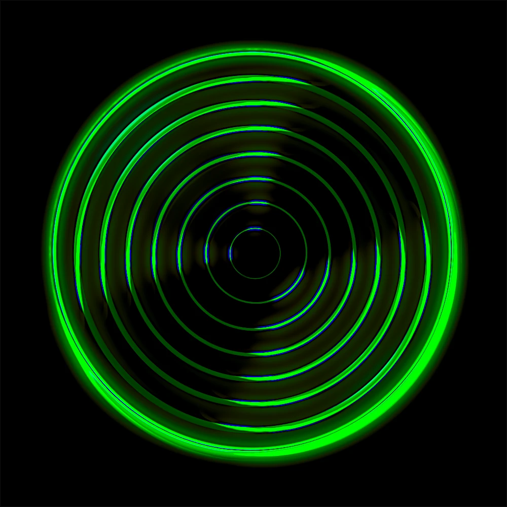 GREEN CONCENTRIC CIRCLES - by Illume