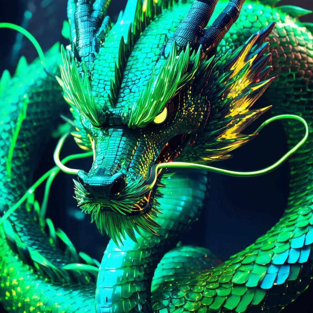 Neon Dragon Scale